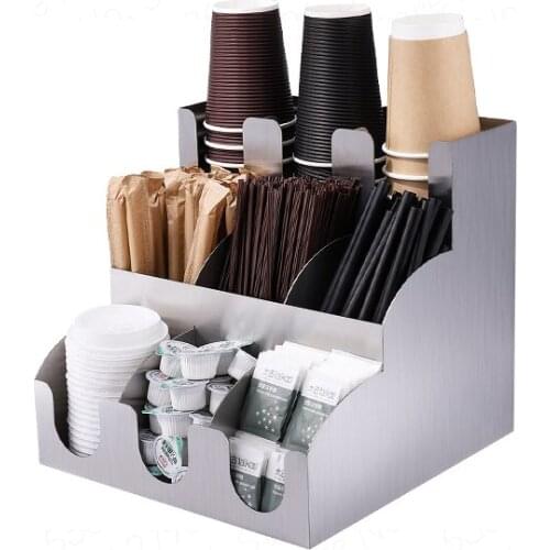 Stainless steel paper cup holder disposable cup separator pipette storage box shelf multi scene use diverse storage