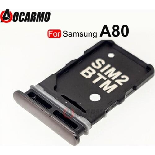 For Samsung Galaxy A80 Dual and Single SIM Card Tray Slot Holder Replacement Part SM-A805F