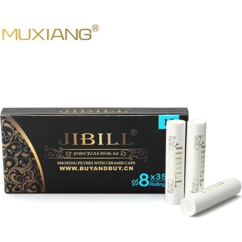 JIBILL Wholesale Lots 50/100pcs 8mm Smoking Pipe Ceramic Filters Activated Carbon Filter Smoking Tools Accessories fd0031