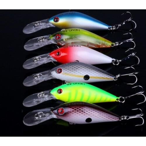 Hot Sale 6pcs Crankbait Fishing Lure 8cm 8.5g Minnow Quality Floating Wobbler Isca Artificial Popper Bait Hard Carp Bait