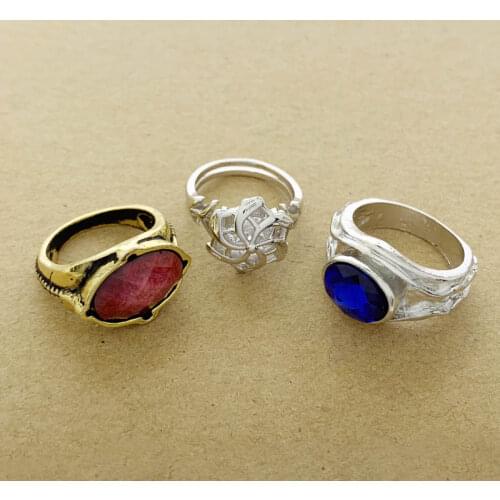 LOTR Vilya Nenya Narya Elrond Galadriel Gandalf Ring Elf Three Rings Hobbit Fashion Jewelry Fan Gift