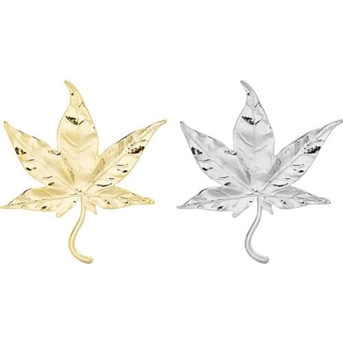 2Pcs Maple Leaf Brooches Thanksgiving Gift Fashion Pin Badges Fall Leaf Brooches