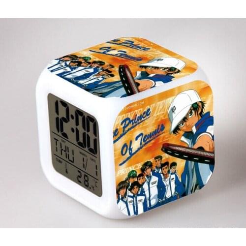 Japanese Anime The Prince of Tennis Tenisu no Ojisama LED 7 Color Flash Digital Alarm Clocks Kids Night Light Bedroom Clock