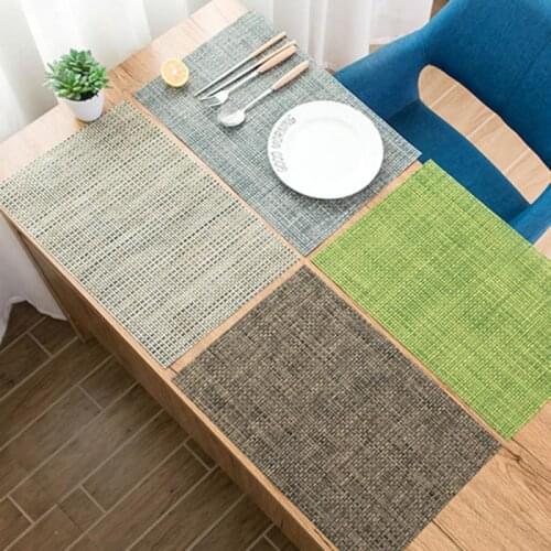1 Pcs Placemats PVC Placemat Bar Mat Plate Mat Table Mat Set Kitchen Hot Pads Square Mats Pads Table Decoration Mats Accessories