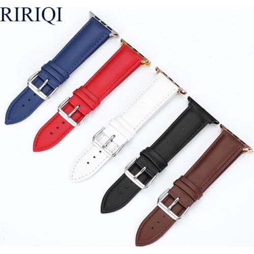 Leather watchband imports plain weave watch strap iwatch 4 strap for38mm 42mm