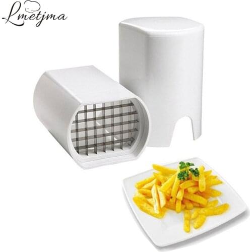 LMETJMA Stainless Steel French Fry Cutter Kitchen Potato Chip Cutter Slicer Fries French Fry Potato Cutter Kitchen Tools LK0730C