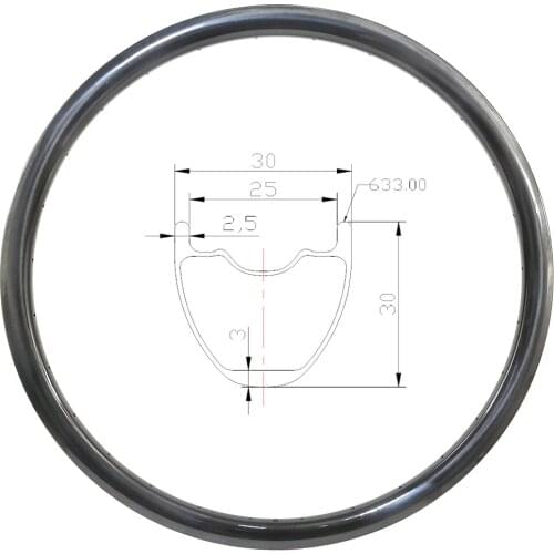 320g 29er carbon rim MTB XC 30mm clincher tubeless 30mm deep 25mm inner width UD 3k 12k glossy Ultralight 24H 28H 32H bike wheel