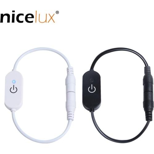 DC12V-24V 3A LED Dimmer Touch Switch Brightness Memory Function with DC Female Male Plug for Control LED Strip Light