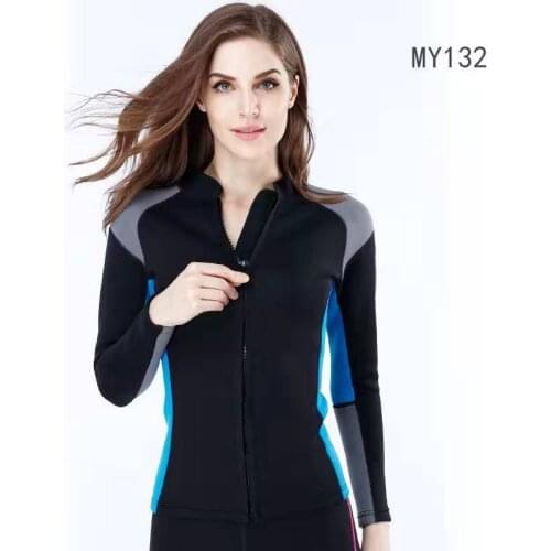 MYLEDI 2mm Neoprene Scuba Diving Wetsuit Women Snorkeling Swimming Suits Spearfishing Jellyfish Clothing long-sleeved piece fit