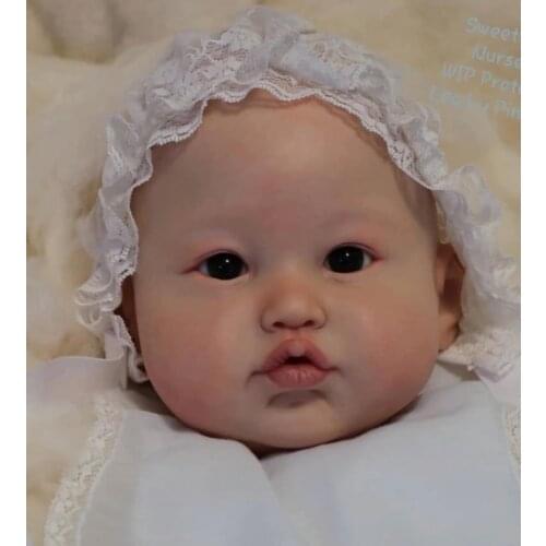 NPK 22inches fresh color soft touch reborn doll kit Lea unfinished doll parts DIY toy blank kit