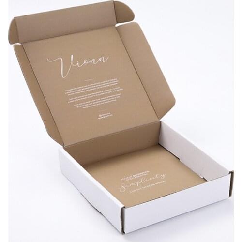 Wholesale Color Corrugated Box Large White Cardboard Shipping Boxes Shoe Skin Care Box T Shirt Packaging Coloured Mailer Boxes
