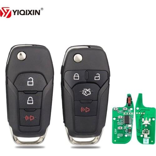 YIQIXIN 3/4 Button 315Mhz Remote Car Key For Ford Fusion Escort 2013-2015 Keyless Entry FCC ID:N5F-A08TAA 49 Chip Free Shipping