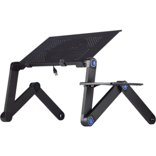 Adjustable Laptop Stand Desk Lazy Table Folding Lifting Aluminum Alloy Cooling Bracket Portable GDeals