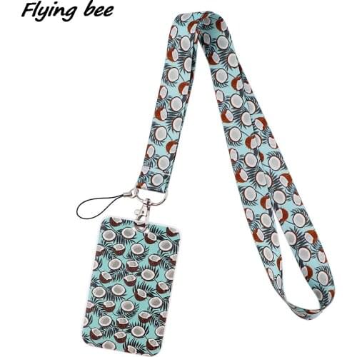 Flyingbee X1722 Fruit Coconut Neck Strap Lanyard For Keys ID Card Gym Mobile Phone Straps USB Badge Holder DIY Hang Rope