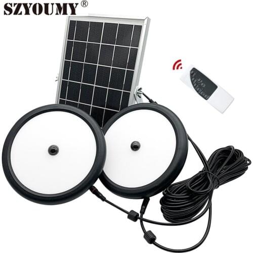SZYOUMY Dual Head 120W Solar Garden Lamp Repellent Solar Light With Remote Control For Outdoor Yard