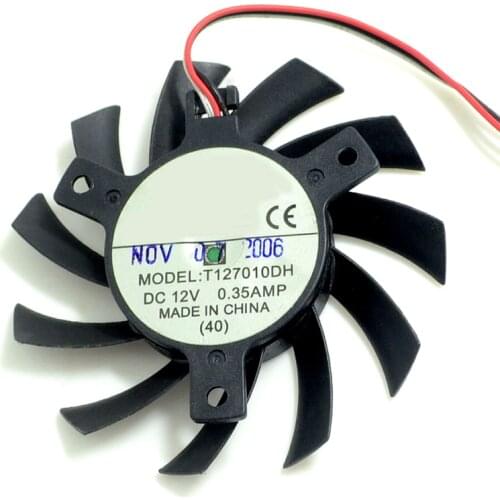 Video card fanNew T127010DH Graphics card fan 65mm diameter 40mm pitch 12V 0.35A