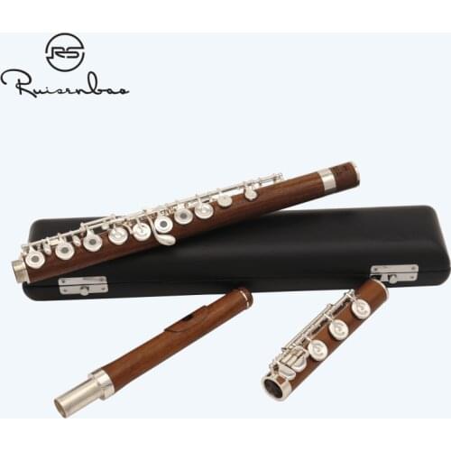 High grade French rosewood 17-key open silver plated flute excellent timbre