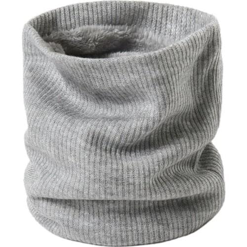 Hiking Winter Warm Scarves Brushed Knit Neck Warmer Circle Cowl Loop Snood Shawl Outdoor Ski Climbing Scarf For Men Women