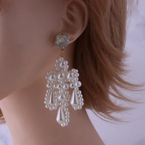 Zouchunfu Kolczyki Drop Pearl Earrings For Women Oorbellen Fashion New Design Pendant Earrings Charm Long Earrings New Jewelry