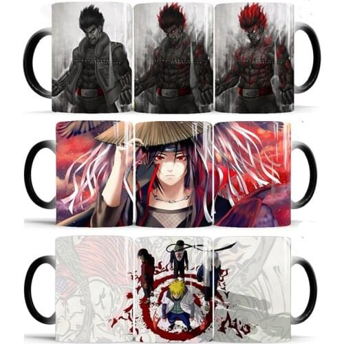 1Pcs New 350ml Naruto Thermochromic Magic Cup Ceramic Coffee Milk Mug Drink More Hot Water Best Gift for Children Friends Lovers