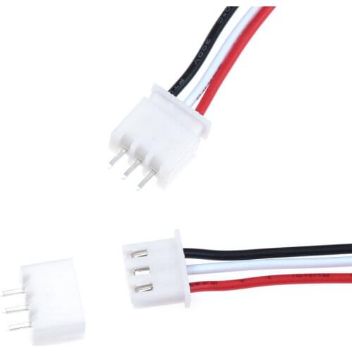 10set Mini JST XH 2.54mm 3-Pin Connector Plug Electronic Line Single Connect Terminal Plug With 26AWG 150mm Length Wire