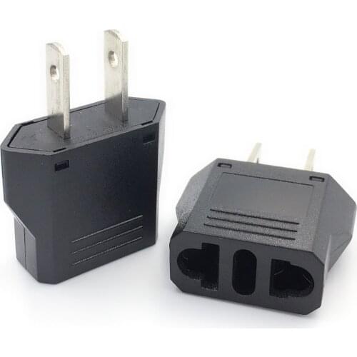 100pcs China CN Japan US Plug Adapter EU To US American Travel Adapter Electric Plug Power Charger Sockets AC Converter Outlet