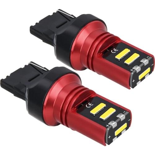 2Pcs New T20 7440 W21W WY21W Super Bright CSP LED Car Tail Brake Lamp Turn Signal Auto Backup Reverse Bulb Daytime Running Light