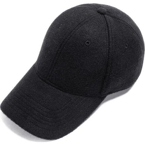 2019Autumn and winter new thick wool wool baseball cap men and women outdoor warm plus velvet cold cap