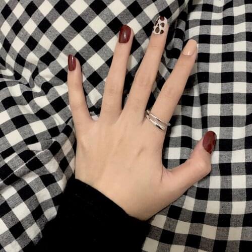 24pcs false nails with a pattern Caramel Milk Tea leopard pattern short false nails press on nails with designs