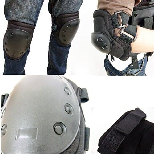 Pro Hunting Green Outdoor Tactical Military Airsoft Sport Paintball Knee & Elbow Protective Pads Free Shipping