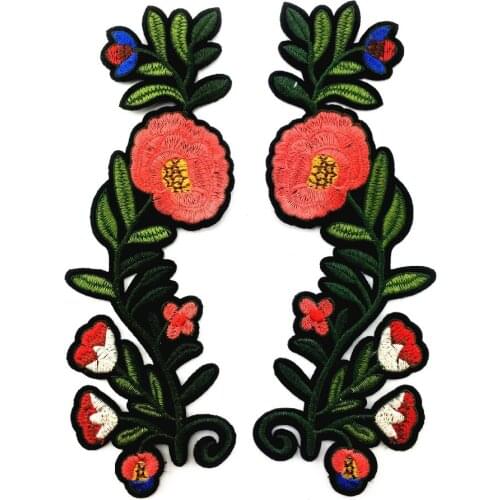 50pcs flower series iron on patches for clothing motif badge embroidery patch fabric for clothes jean decoration DIY