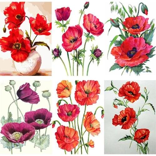 New 5D DIY Diamond Painting Flowers Diamond Embroidery Rhinestones Full Square Round Drill Crafts Scenery Home Decor Art Gift