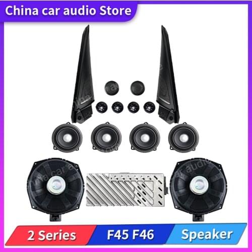 Car Tweeter Midrange Speakers Subwoofer For BMW F45 F46 2 Series 218i 220i Harmankardon Horn Bass loudspeaker Audio Treble Cover
