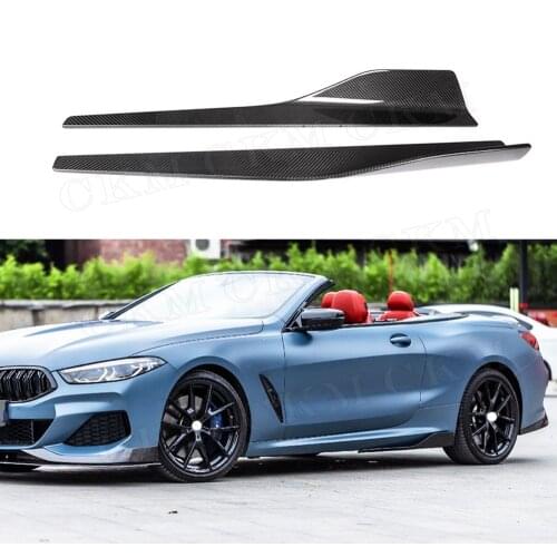 Carbon Fiber Side Bumper Skirts Splitters Car Protect For BMW 8 Series G14 G15 G16 M Sport 2018-2020