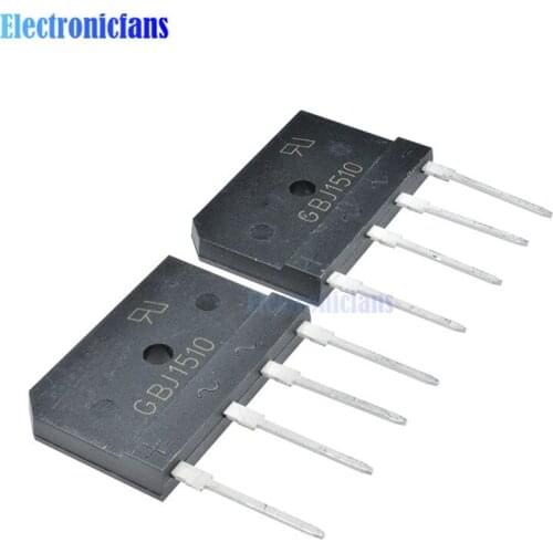 5PCS GBJ1510 15A 1000V Diode Bridge Rectifier Single Phase Bridge Rectifier New Arrival