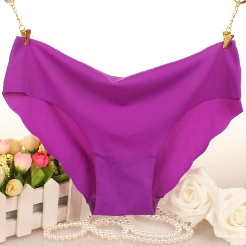 Elovegirl Sexy Brandless Crotch Cotton Panties, Ultra Thin Ruffled Underwear, Fashion Soft Underwear For Women, Solid Lingerie