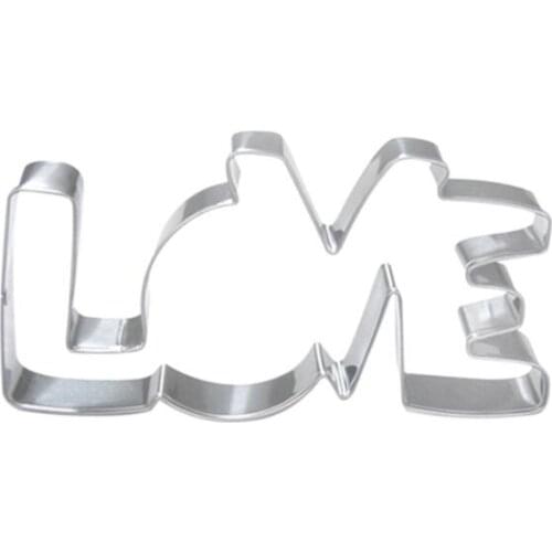 Cookie Cutter LOVE Letter Shape Biscuit Cutting Mould Festival Party Kitchen Bar 95AA