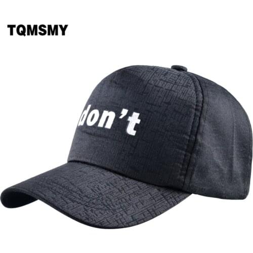 TQMSMY Mens Casual Caps Summer Snapback Hats Men Baseball Cap Hats Men Women Don't Letter Texture Dad Hats for Men TMA27