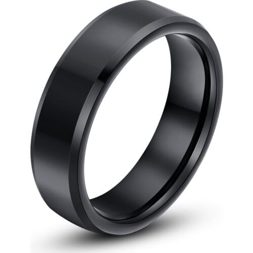 Free Shipping Super Deal Size 4-14 Black Tungsten ring Woman Mans Couple wedding Rings lovers birthday gift