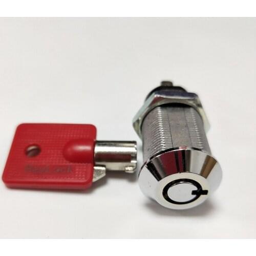 Raylock 32.5mm zinc alloy lock housing flat plug tubular key electrical switch lock with different keys for slot machine