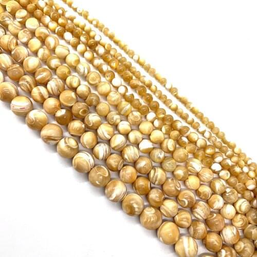Horseshoe Snail Shell Beads 4-14mm Round Shell Beads Natural Shell Loose Spacer Beads for Jewelry Making DIY Bracelet Earrings