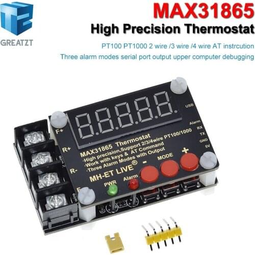 MAX31865 high precision isolated temperature collector module PT100 serial port output upper computer software debugging