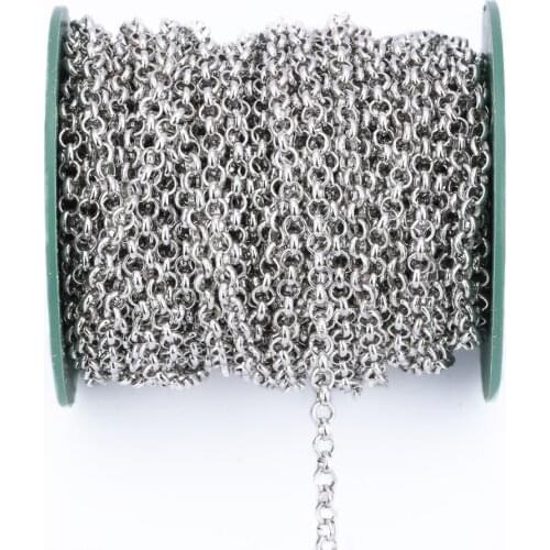 4.8mm Iron chain O shape round Chain Gold Chain Metal Chain Shining Color Making for Diy Jewelry