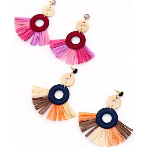 Fashion Resin Big Disc Floral Statement Geometric Drop Earrings Christmas Gifts