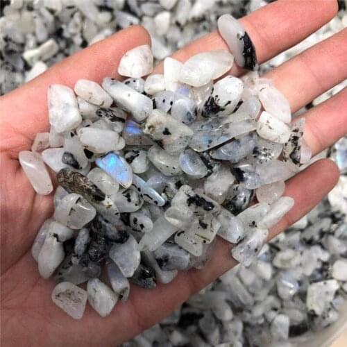 Natural quartz gemstone crystal healing stone Jewelry moonstone gravel for Home Decoration