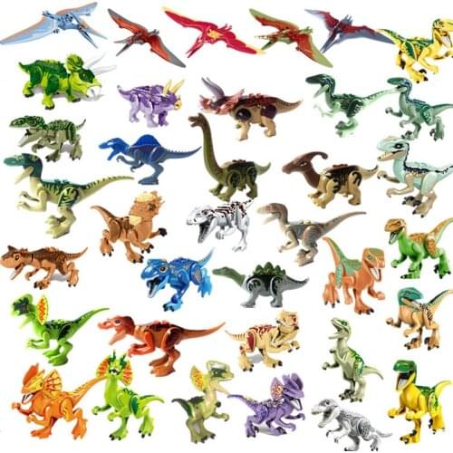 Wholesale 80pcs/lot Jurassic Dinosaur tyrannosaurus REX Building Blocks Bricks triceratop T-rex children baby toys YG77001