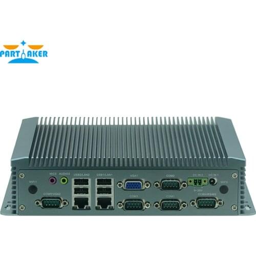 Partaker Q4 Industrial Mini PC Windows 10 Intel Celeron 1037U With 6 COM Can Support wake on LAN/PXE