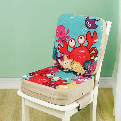 Adjustable Portable Chrilren Increased Chair Pad Soft Baby Children Dining Cushion Removable Chair Booster Cushion Pram ChairPad