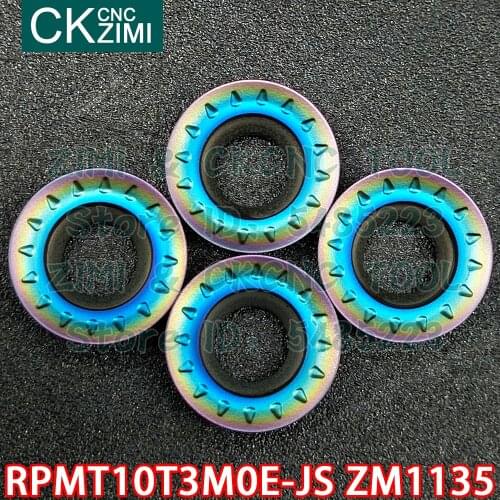 RPMT10T3MOE-JS ZM1135 RPMT 10T3MOE JS Carbide Inserts Milling Inserts Tools CNC Metal Lathe Tools Round Milling Cutter Inserts