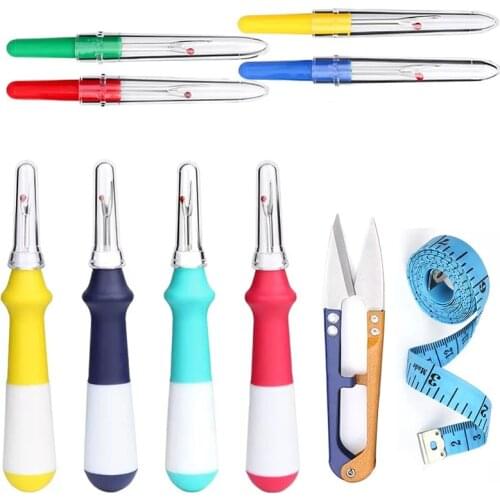 KAOBUY 10 PCS Sewing Seam Ripper With Scissors, Ergonomic Stitch Remover Tool Hem Puller Stitch Ripper For Embroidery